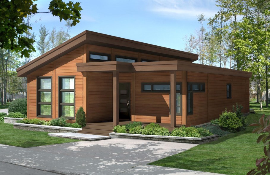 Скандинавский дом 80 кв метров с односкатной крышей