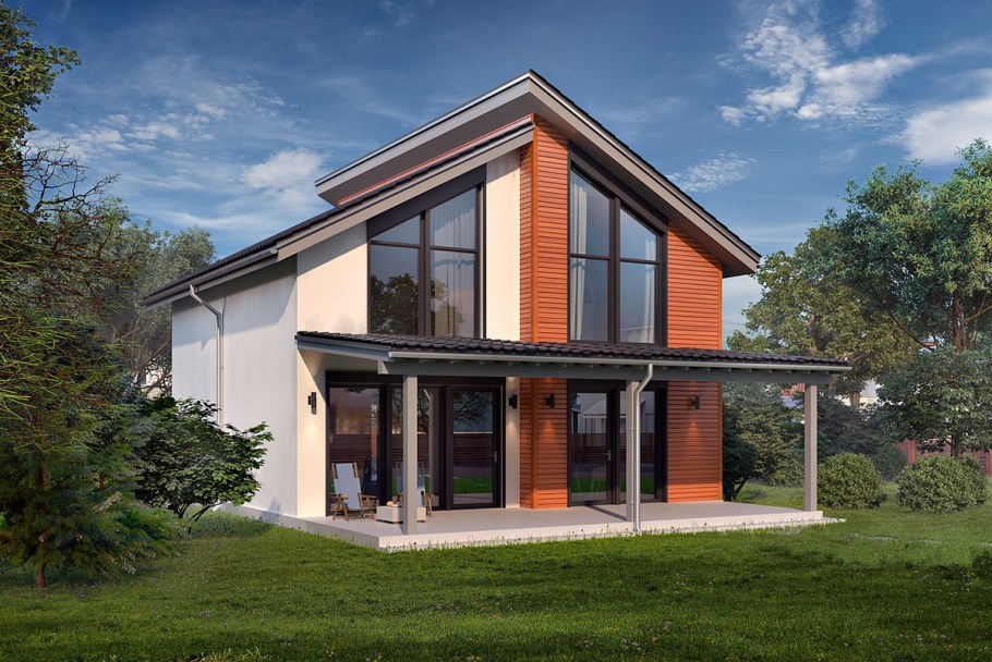 Дом со скатной крышей