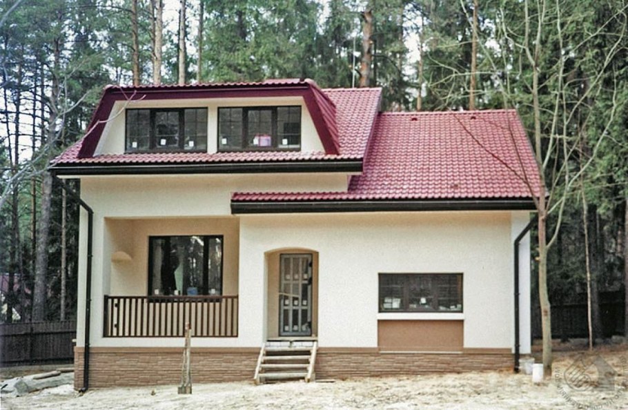 Дом 150 кв м 2 этажа с односкатной крышей