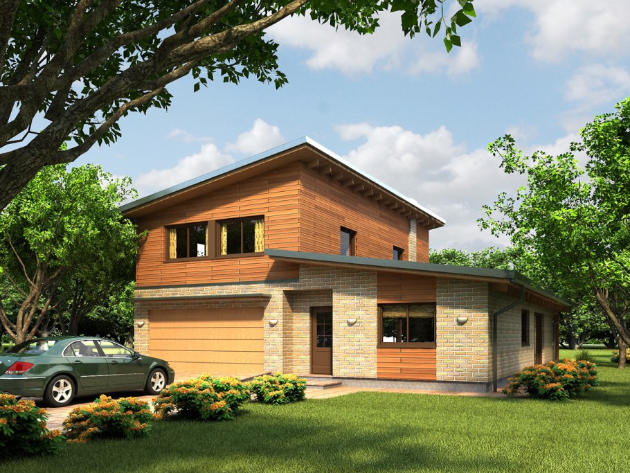 Проекты домов с односкатной крышей