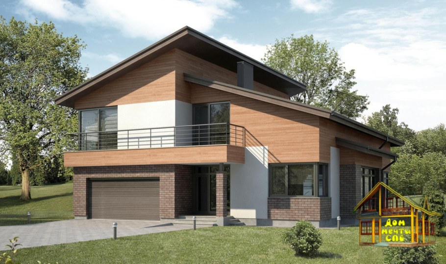 Разноуровневый дом с гаражом