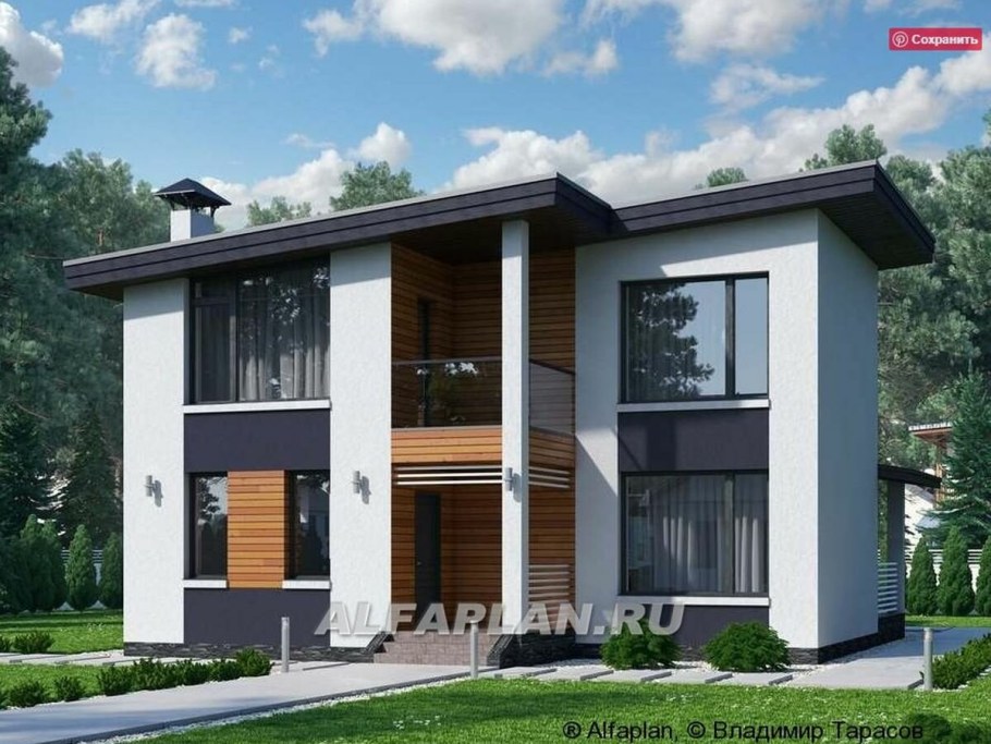 Двухэтажный домик с террасой на склоне