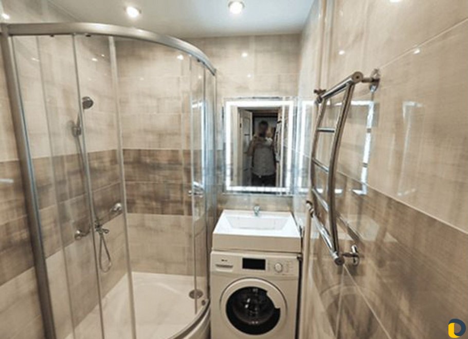 Ванная с душевой совмещенная туалетом в хрущевке