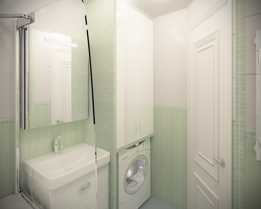 Душевая со стиральной машиной