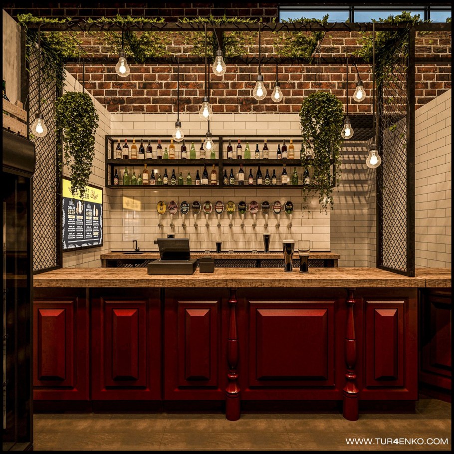 Пивной магазин в стиле лофт