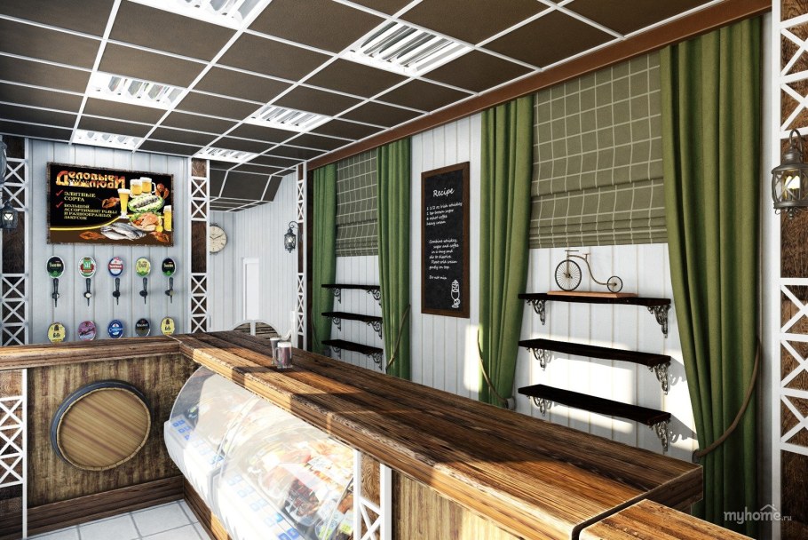 Барная стойка в пивном ресторане