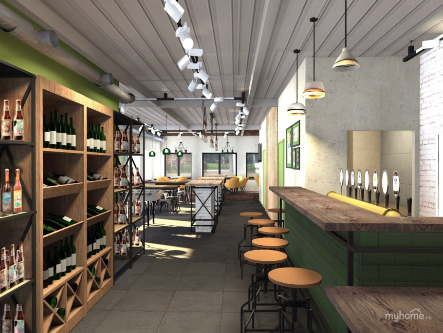 Американская кофейня интерьер