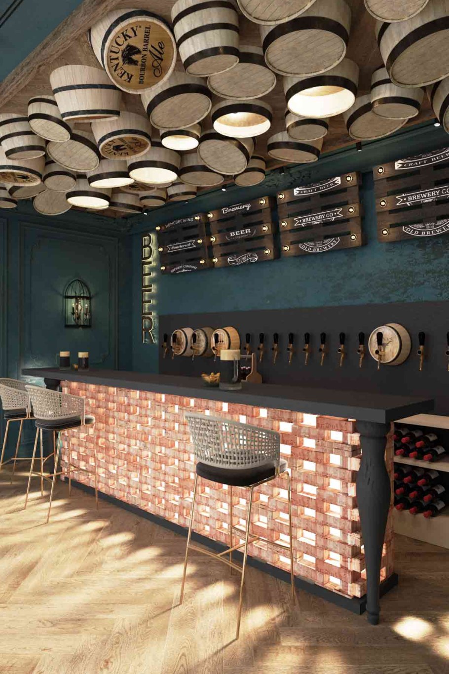 Интерьер пивного магазина лофт