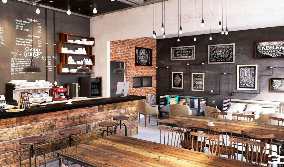 Пивной паб в стиле лофт