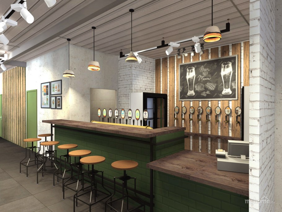 Пивной бар в стиле лофт