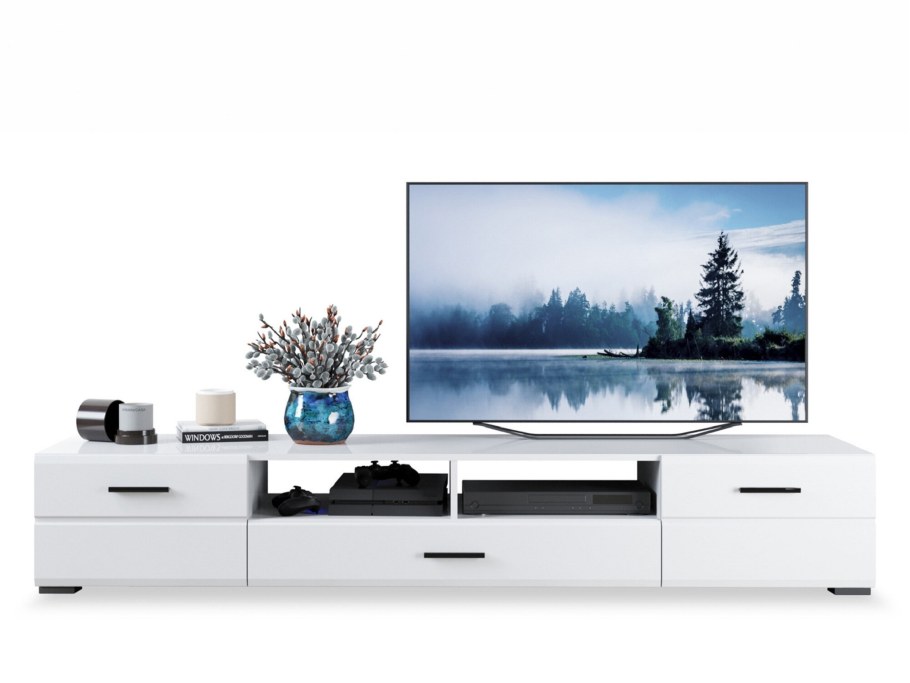 Стенка Глосс белый глянец