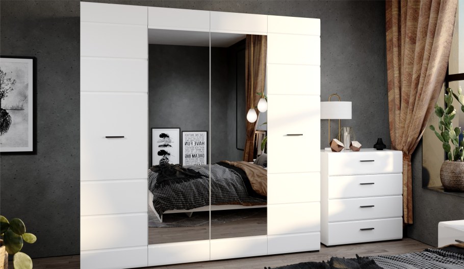 Тумба ТВ Йорк 2д1ящ белый/белый глянец