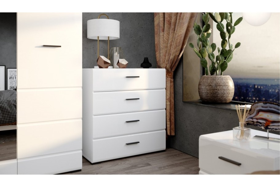 Прихожая Йорк модульная белый глянец