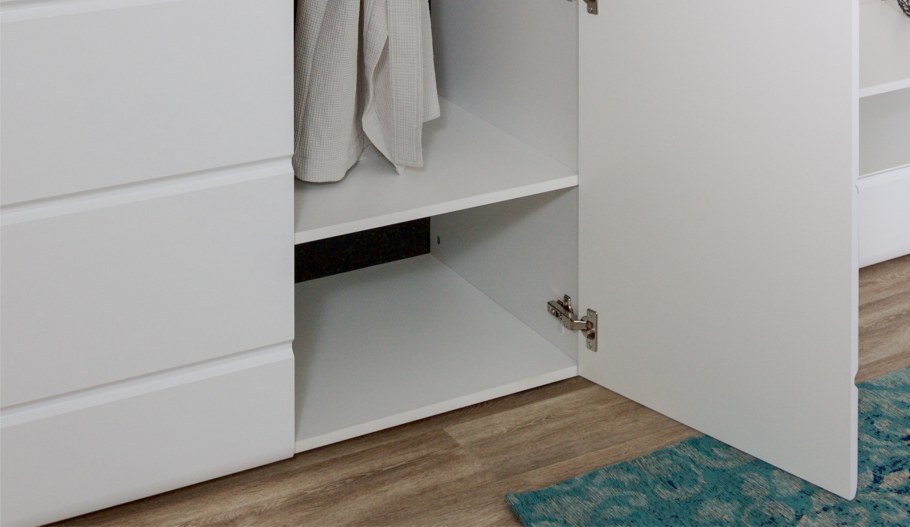 Тумба ТВ Йорк 2д1ящ белый/белый глянец