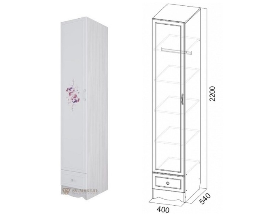 Шкаф-пенал «Монблан» МБ-22к
