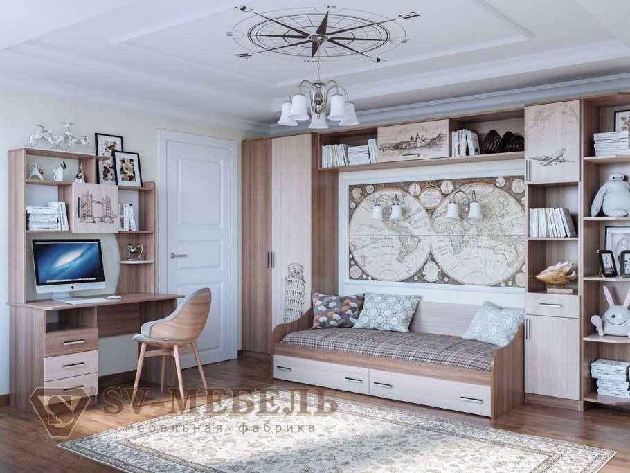 Комод принцесса 3 ящика (ясень Анкор белый)