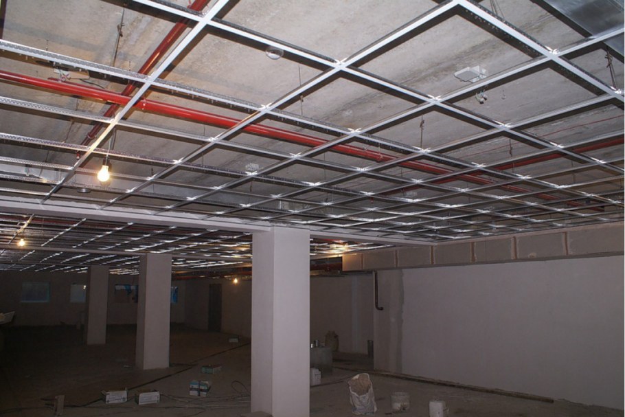 Реечный потолок монтаж чертеж