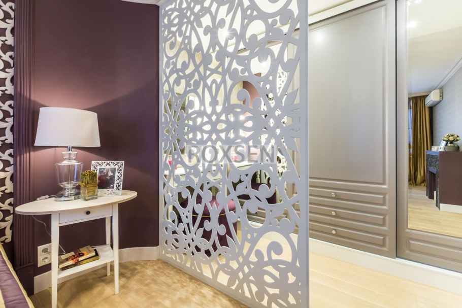 Подвесная ширма для зонирования комнаты