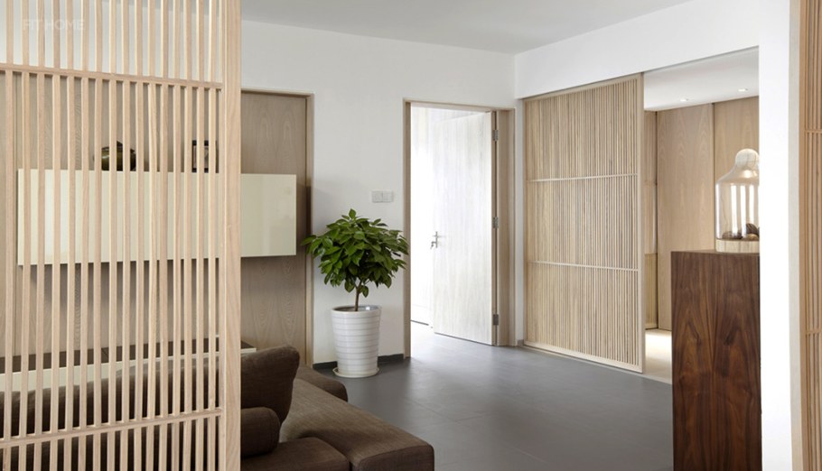 Зонирование студии перегородками