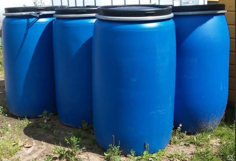 Бочка с крышкой 227л