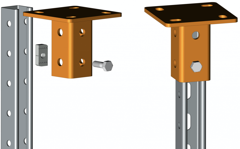 Опора 19175,150 d25х25мм. Квадрат.хром