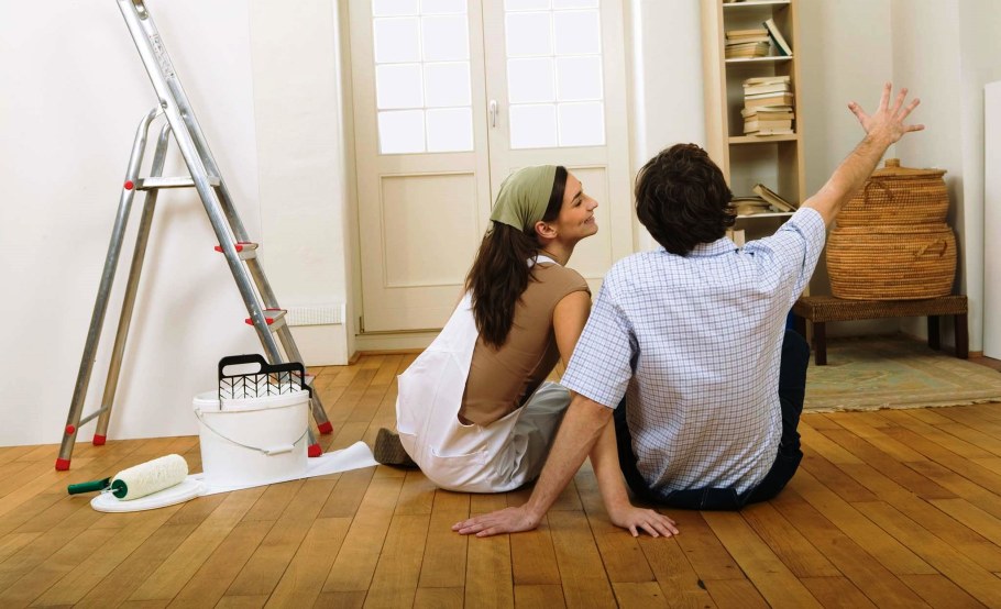 Старый пол на лоджии