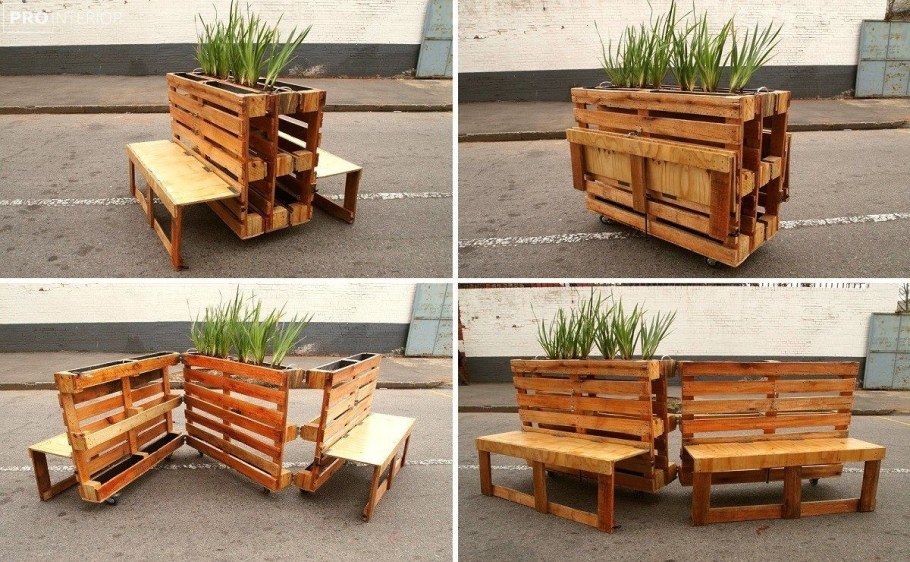 Лавка из поддонов