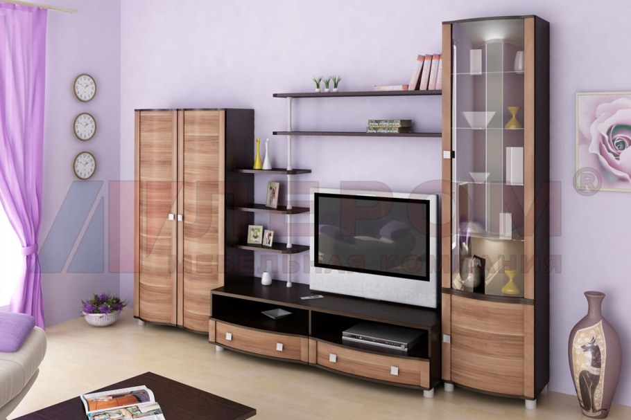 Стенка Венеция-4 (венге/дуб белфорд)