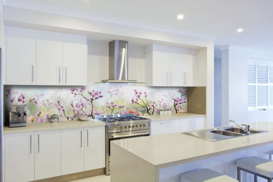 Стеновая панель для кухни зеленая