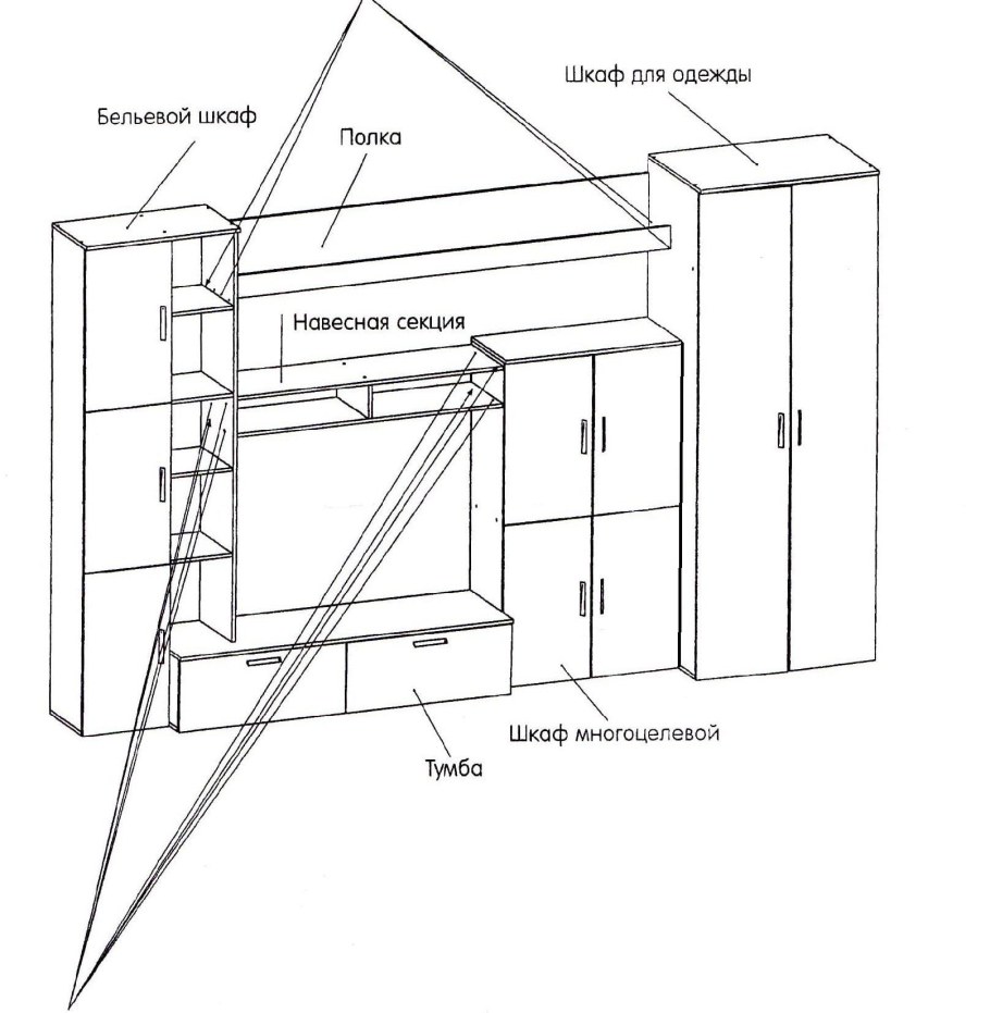 Ненси модульная система Горизонт венге