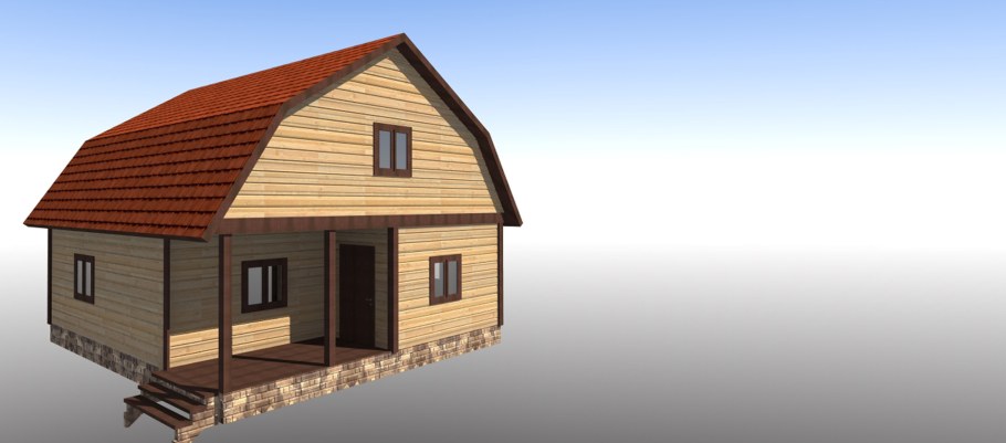 Дачный дом 5х5 Ярославич мансарда