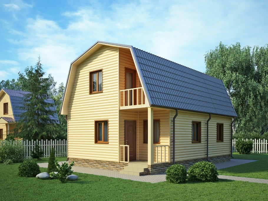Дом с ломаной крышей