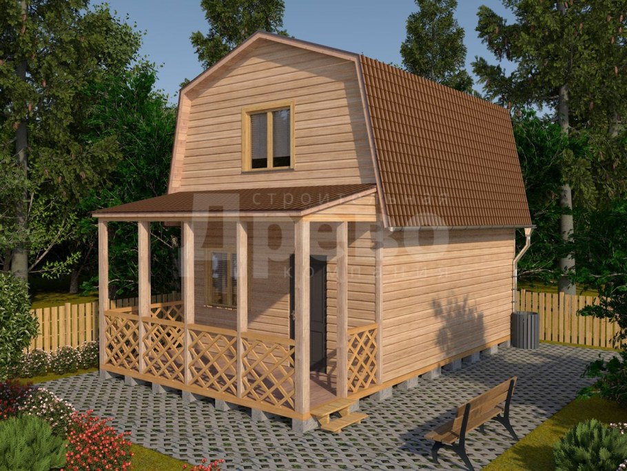 Проекты домов с ломаной крышей из пеноблоков