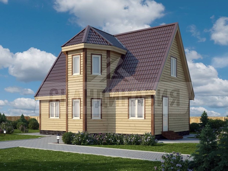 Ломаные крыши домов с мансардой