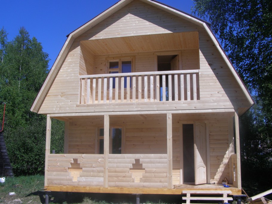 Каркасный дом 6 на 8 с мансардой