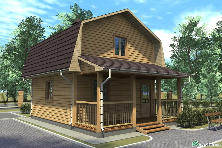 Дом дачный каркасно-щитовой