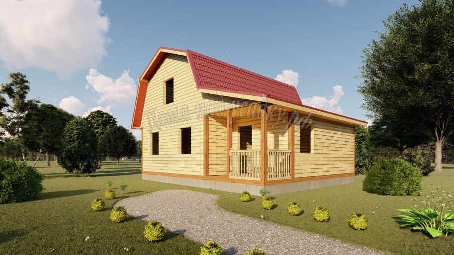 Дом с мансардной крышей