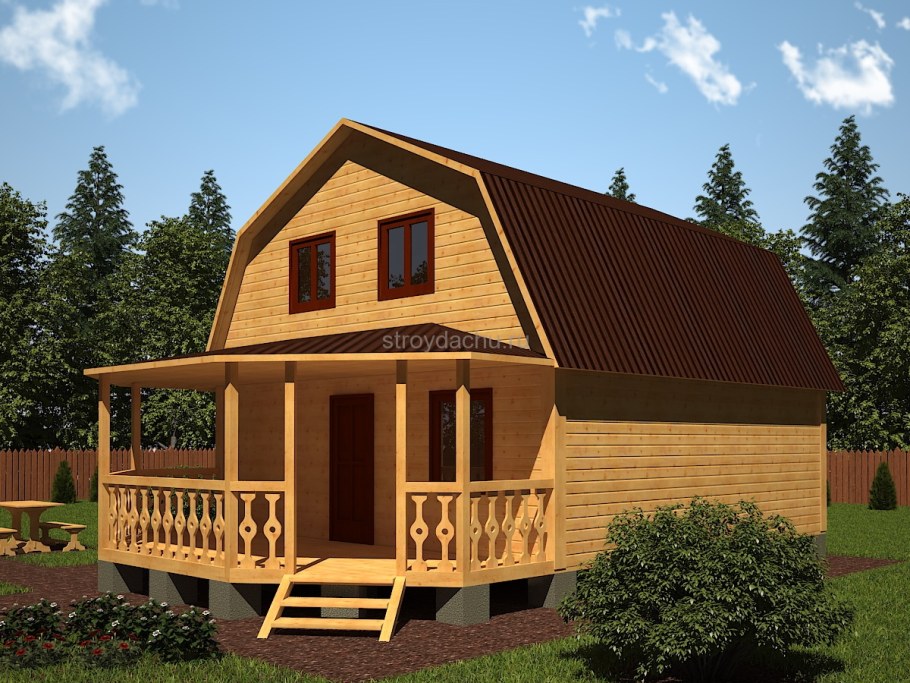 Барнхаус с ломаной крышей