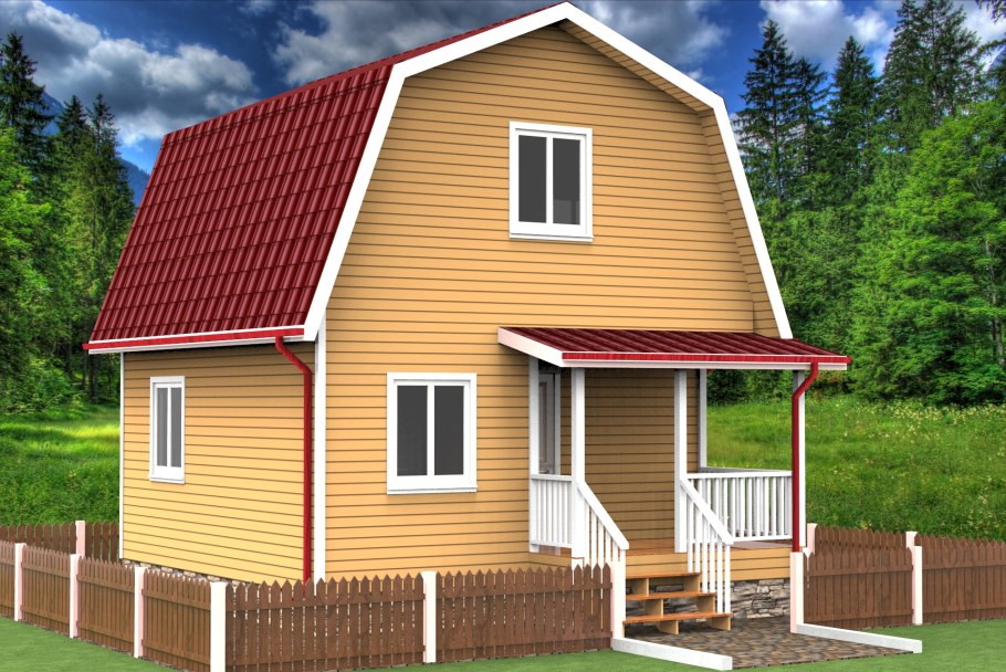 Проекты домов с ломаной крышей