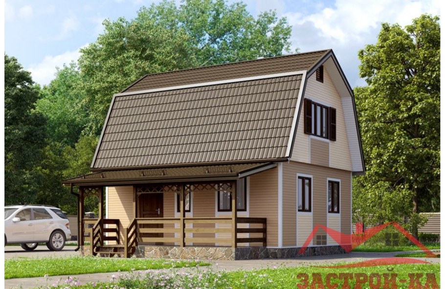 Мансардные дома с балконом