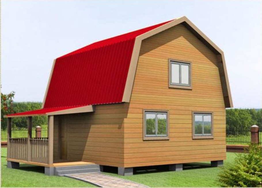 Дачный домик 4х5 двухэтажный