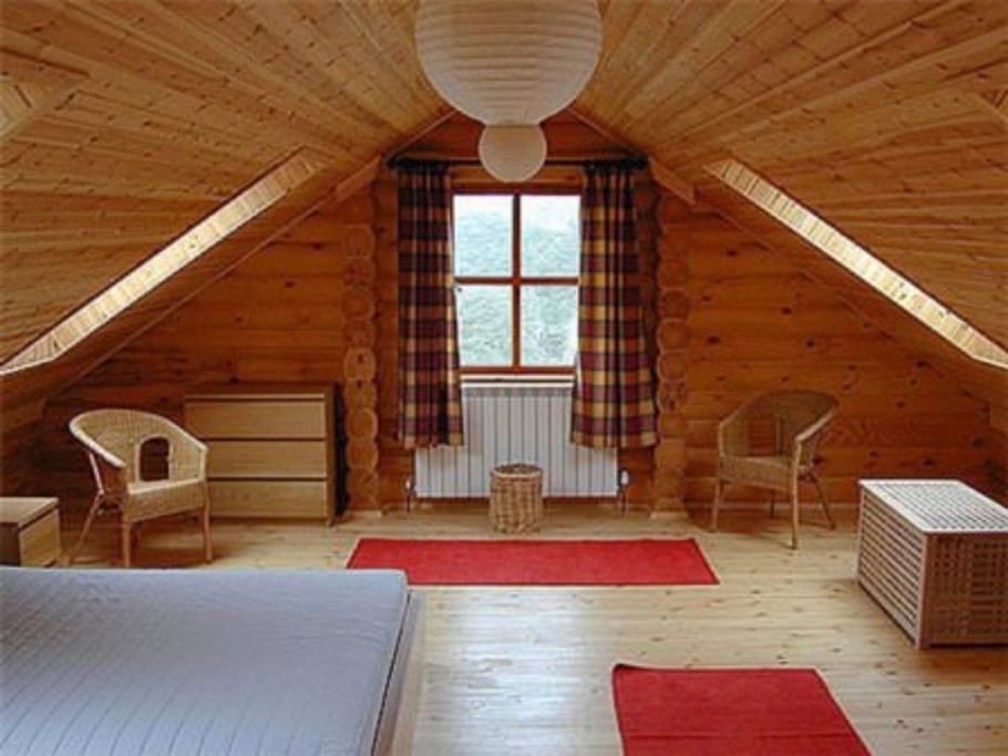 Отделка мансарды на даче