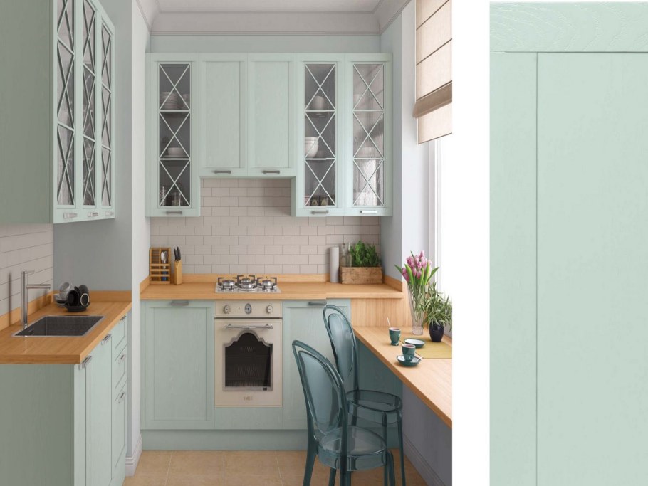 Кухня с окном Минимализм