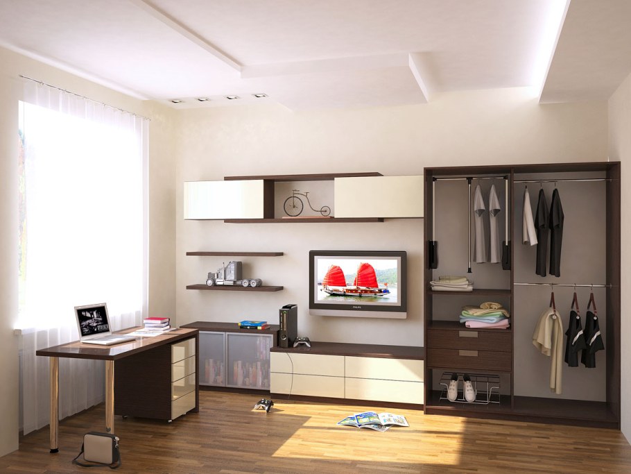 Гостиная с письменным столом