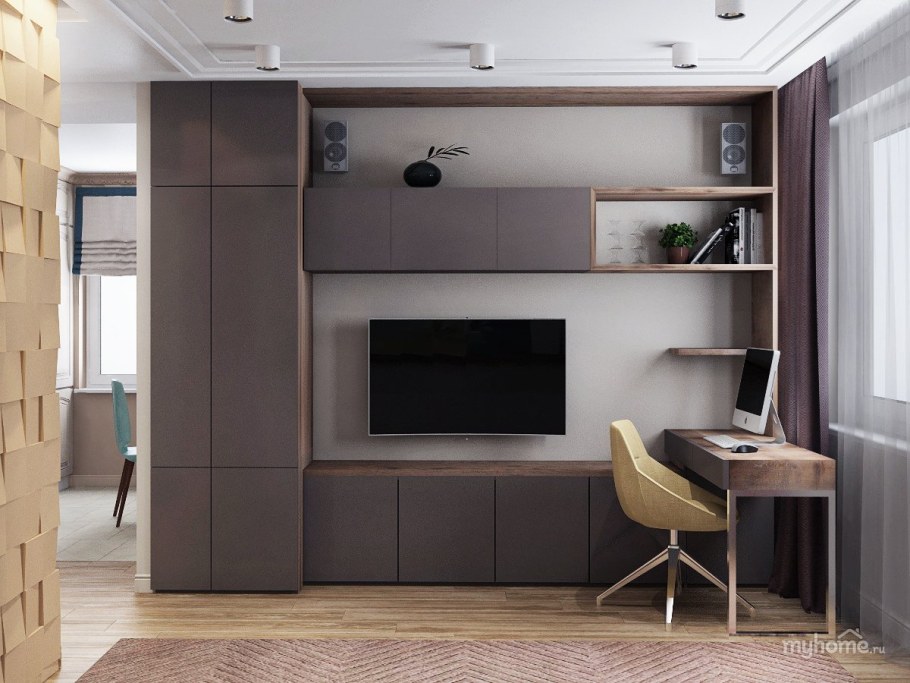 Гостиная с рабочим местом