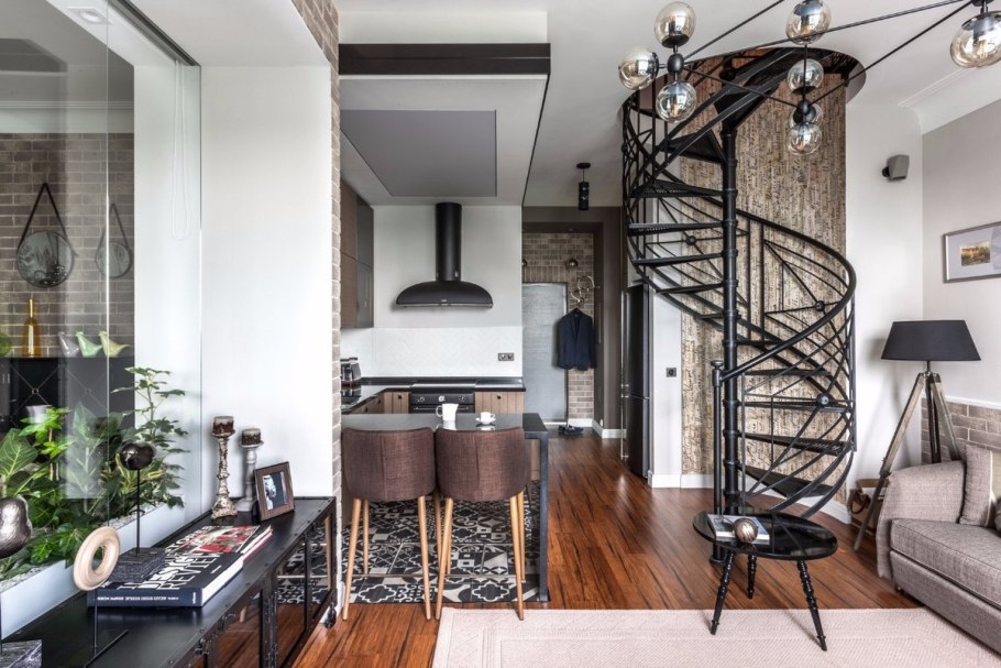 Двухуровневая квартира в стиле лофт