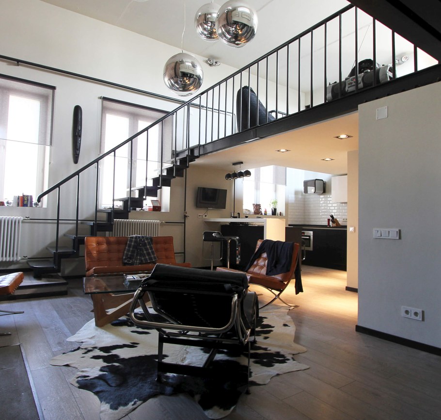 Двухуровневая квартира в стиле лофт