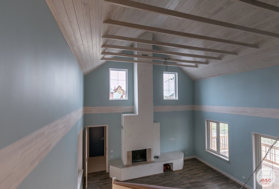 Отделка второго этажа гипсокартоном