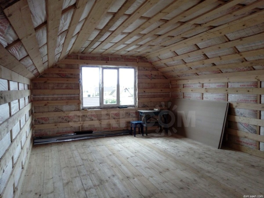 Черновая отделка мансарды