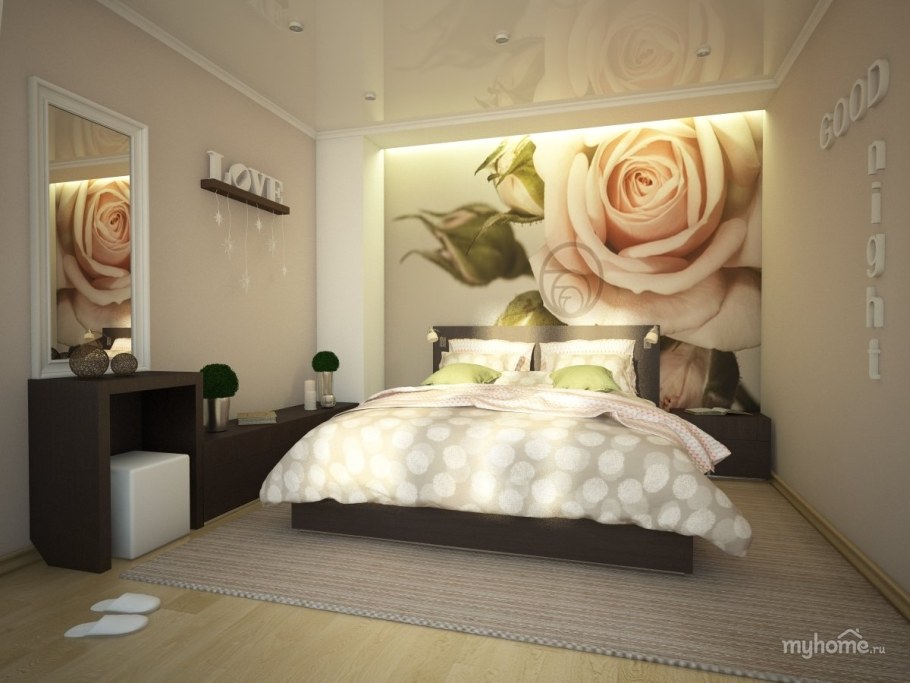 Фотообои для спальной комнаты